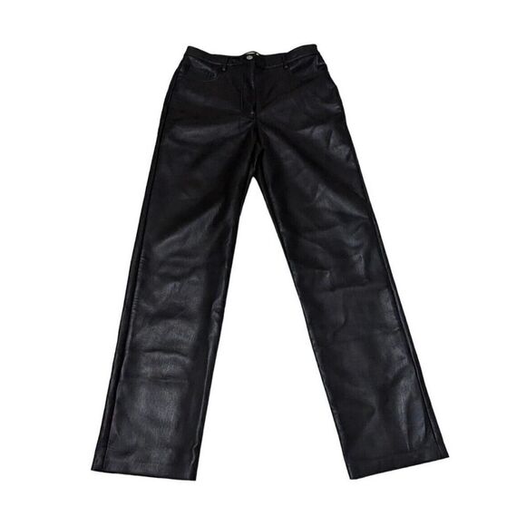 Aritzia Wilfred Melina Super High-Rise Pant Size Small Vegan Leather Black‎ - Picture 1 of 7